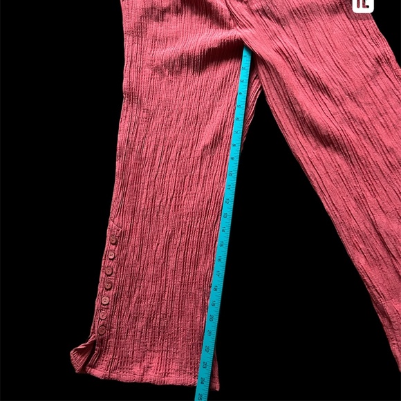 SOFT SURROUNDINGS PL TWO PIECE SET PANTS TUNIC ROSE CRINKLE GAUZE - Picture 2 of 9